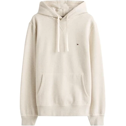 Tommy Hilfiger Heren ESS SEASONAL FLEECE HOODY MW0MW39997 Pullover Hoodie, Beige, XL, Beige (Gemêleerde Havermelk), XL