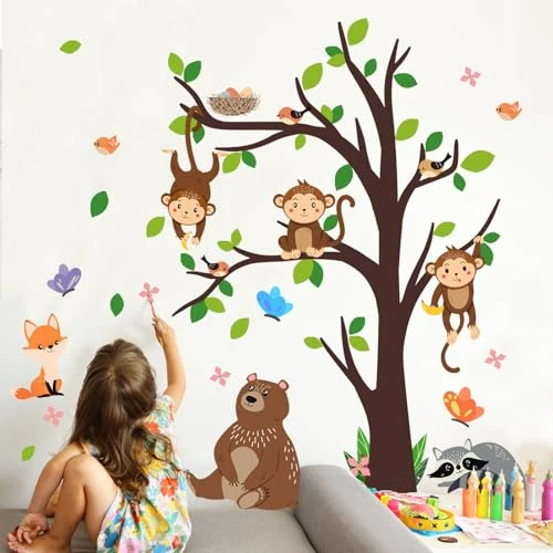 Oferta limitada: Purekay Pegatinas de Pared Bosque Animales Árbol Vinilos Decorativos Jungla Osos Monos Zorros Perezosos Adhesivos Pared Habitación Infantiles Niño Bebé de 11.60 EUR a 11.60 EUR (ahorro 0%)