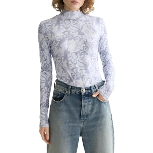 Oferta limitada: Scotch & Soda All Over Printed Slim-fit LS T-Shirt, Camiseta, Mujer, Dancer Lavender, M de 59.95 € a 53.96 € (ahorro 10%)