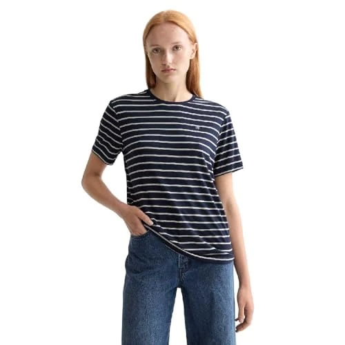 Scotch & Soda Gestreept T-shirt met normale pasvorm, Sky Captain/Languid Lavendel V464, L