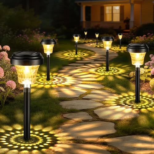 Offerta a tempo: FOMYHEARD Luci da Esterno Giardino Solari 8 Pezzi, Lampade Solari da Giardino con Luce Calda e 7 Colori RGB, Illuminazione Luci Solare Esterno Impermeabile IP65 per Sentieri, Decorazione di Giardini - 11% da 29.99 € a 26.58 €