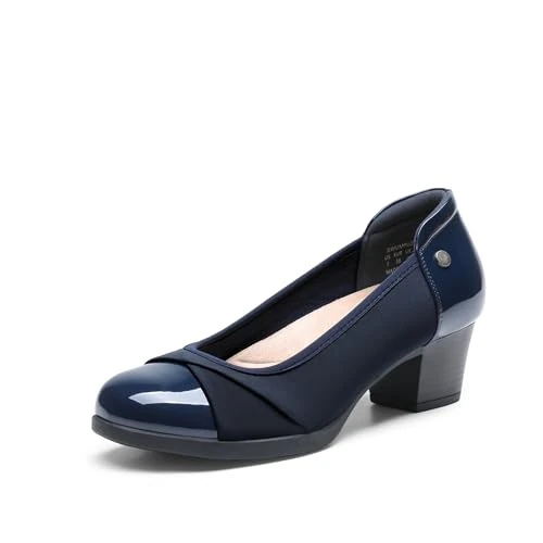 Zeitlich begrenztes Angebot: DREAM PAIRS Blockabsätze Arbeit Pumps,Size 39,Marine | Chunky Geschlossene Zehe Niedrige Bequeme Runde Zehe Kleid für Damen von 45.99 € auf 45.99 € (0.0% Rabatt)