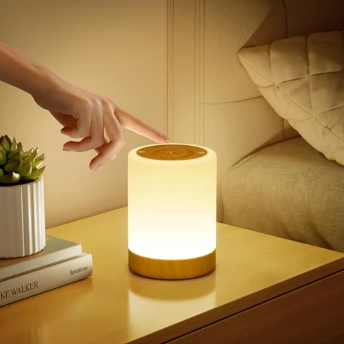 Limited-time offer: FOMYHEARD Dimmable Touch Bedside Lamp, 4 Modes & 256 Colors RGB Changing LED Night Light Kids Night Light, USB Rechargeable Nursing Lamp, Wireless Table Lamp for Bedroom from 19.81 £ to 19.81 £ (save 0.00%)