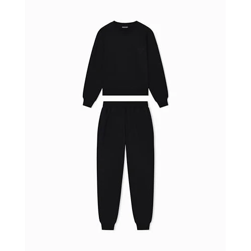 Limited-time offer: EMPORIO ARMANI WOMAN'S ICONIC TERRY TRACKSUIT SET BLACK M from 109.06 GBP to 109.06 GBP (save 0%)