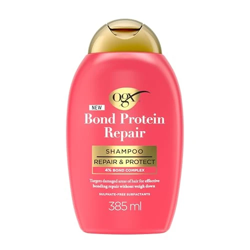 Offerta a tempo: OGX Shampoo Bond Protein Repair, Shampoo capelli secchi e danneggiati con Tecnologia Lipi Pro Shield e Agenti Idratanti, Shampo leggero ristrutturante per capelli più sani e forti, 385ml - 14% da 10.99 € a 9.50 €