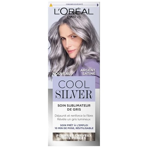 Zeitlich begrenztes Angebot: L'Oréal Paris - Grauverbesserende Pflege – entgilbt & stärkt die Haarfaser – Dunkelgraues Haar – neutralisiert unerwünschte Reflexe – Cool Silver – Farbe: satiniertes Silber von 12.42 € auf 12.42 € (0.00% Rabatt)