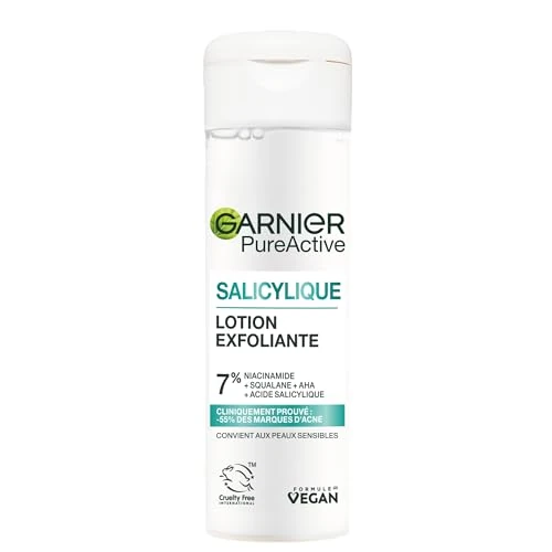 Garnier PureActive - Loción exfoliante salicílica, 120 ml