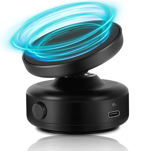 WODHMIEY Magnetic Car Phone Mount with Vacuum Suction, 360° Rotating Ball Joint, Magnetic & Electric Suction Base, Compatible with iiPhone 16/15/14/13/12 & Android, for Car, Home, Gym, Kitchen,Mirrors