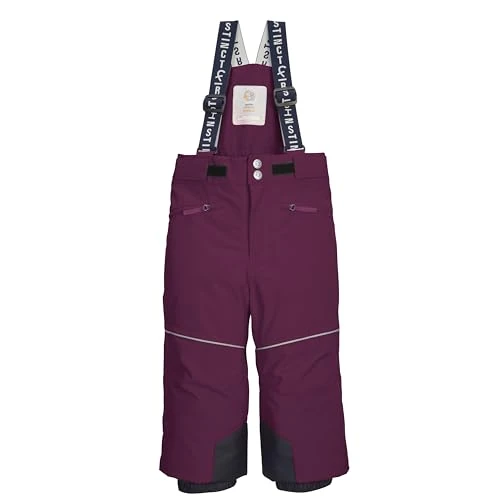 first instinct by killtec Mixte Bébé Fisw 48 MNS Pnts Pantalon De Ski/Fonctionnel avec Bretelles Et Jupe Pare-Neige, Prune, 98-104 EU