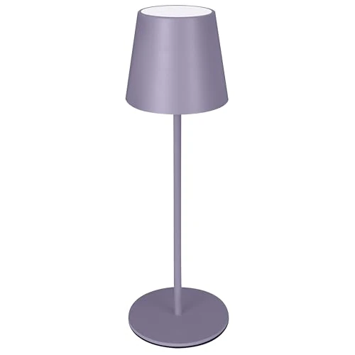 Offerta a tempo: MAJESTIC AGATA - Lampada da tavolo LED senza fili ricaricabile, Lunga durata, Dimmer Touch, Luce Calda-Naturale-Fredda, per interni ed esterni IP54, H37cm, VIOLA PASTELLO - 46% da 36.90 € a 19.90 €
