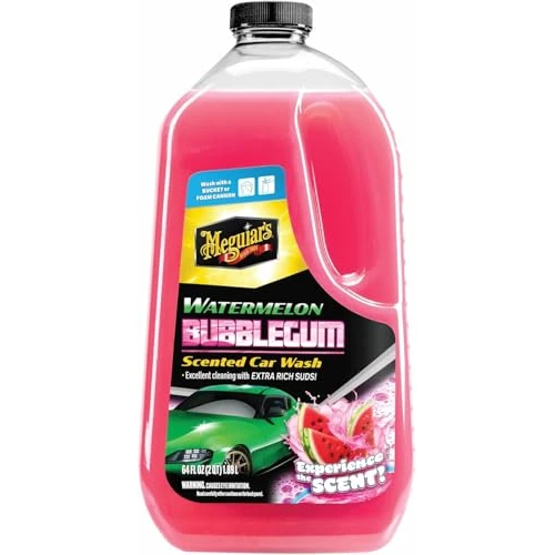 Offerta a tempo: Meguiar's Shampoo per Auto Watermelon Bubblegum Wash con Aroma all'anguria G250464, flacone da 1,89 l, 6/CV - 0.00% da 14.18 € a 14.18 €