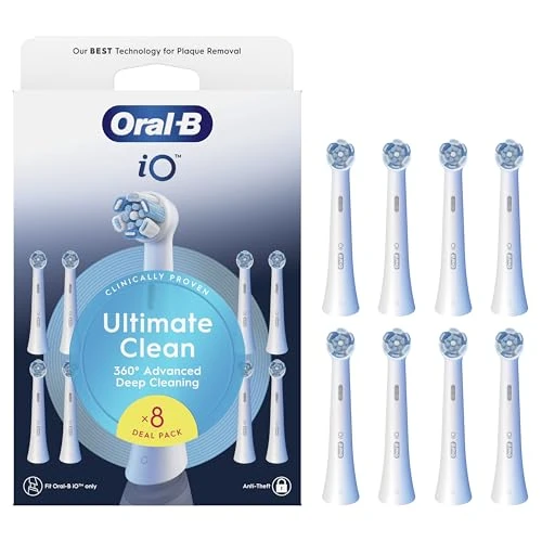 Offerta a tempo: Oral-B Testine di Ricambio iO Ultimate Clean, Bianche, 8 Ricambi - 56% da 79.99 € a 34.99 €