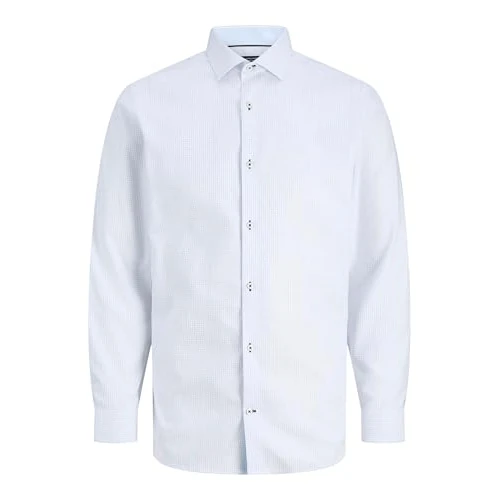 JACK & JONES Jprblaparker Detail L/S Shirt Noos, White, M