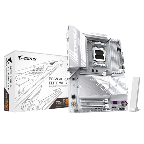 Offerta a tempo: GIGABYTE B850 AORUS ELITE WIFI7 ICE Scheda Madre - CPU AMD Ryzen Serie 9000, VRM digitale 14+2+2 fasi, fino a 8200MHz DDR5 (OC), 1xPCIe 5.0 + 2xPCIe 4.0 M.2, LAN 2,5, WIFI 7, USB 3.2 Gen 2x2 - 28% da 266.42 € a 190.99 €