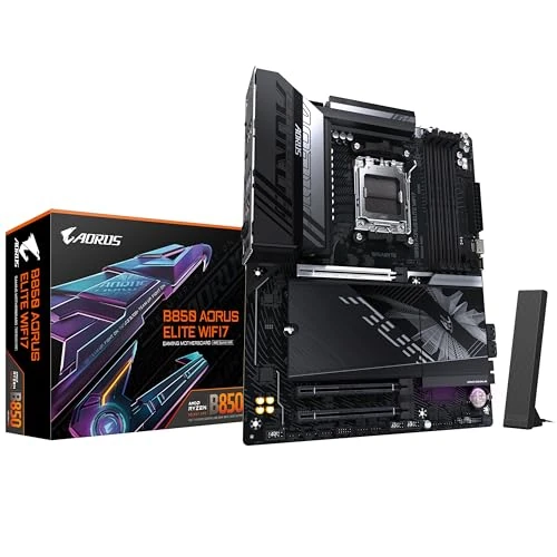 Limited-time offer: GIGABYTE B850 AORUS Elite WIFI7 Motherboard - AMD Ryzen 9000 Series CPUs, 14+2+2 Phases Digital VRM, up to 8200MHz DDR5 (OC), 1xPCIe 5.0 + 2xPCIe 4.0 M.2, 2.5 LAN, WiFi 7, USB 3.2 Gen 2x2 from $130.05 to $130.05 (save 0.00%)