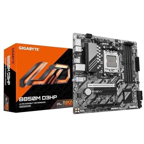 Offerta a tempo: GIGABYTE B850M D3HP Scheda Madre - Processori AMD Ryzen Serie 9000, 5+2+2 fasi VRM digitali, fino a 8200MHz DDR5 (OC), 1xPCIe 5.0 + 1xPCIe 4.0 M.2, LAN GbE, USB 3.2 Gen 2 - 11% da 149.85 € a 133.53 €