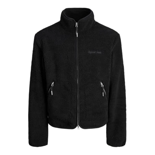 Limited-time offer: JACK & JONES Men's Jornorrebro Teddy Jacket Sn, Black, M, black, M from 54.80 £ to 37.76 £ (save 31.09%)