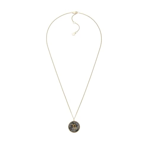 Oferta limitada: Fossil Collar de acero inoxidable dorado para Mujer, JF04847710, Talla única, Acero inoxidable, No es una piedra preciosa, Negro Metalizado de 25.68 € a 25.68 € (ahorro 0.00%)