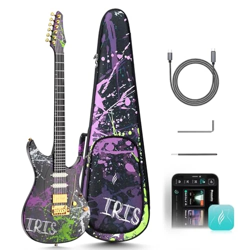 Enya Electric Guitar Inspire 39" Full Size Smart Electric Carbon Fiber Guitarra with 15W Wireless Speaker, 20 Distinct Tones, Onboard Presets, Gig Bag, Charging Cable (IGOR Signature Model)