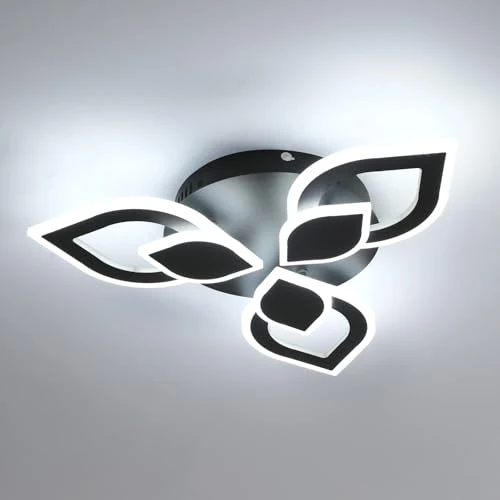 Offerta a tempo: Mckalen Plafoniera LED Soffitto Moderno, 40W 4500LM Lampada da Soffitto Nero, 48CM Plafoniere LED Acrilico per Soggiorno Camera da Letto Cucina Studio, Bianco Freddo 6500K - 0% da 34.88 € a 34.88 €