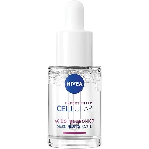 Offerta a tempo: NIVEA Cellular Expert Filler Siero Viso Acido Ialuronico Rimpolpante 15 ml, Siero viso antirughe e rassodante, Face serum con Micro Acido Ialuronico Puro per una pelle levigata e rimpolpata - 30% da 9.99 € a 6.99 €