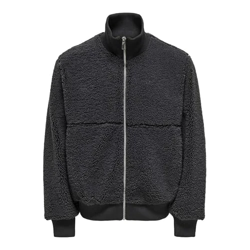 ONLY & SONS Heren Onsray Sherpa Jacket OTW, Phantom, L, Phantom, L