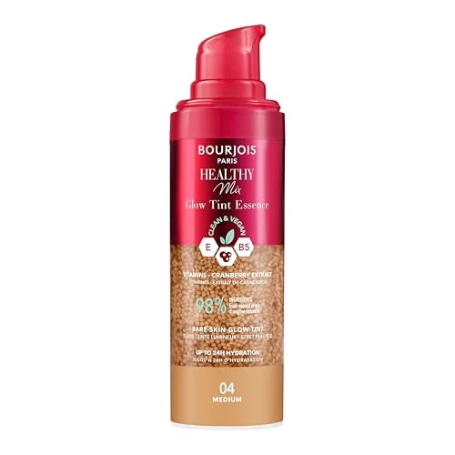 Offerta a tempo: Bourjois Healthy Mix, 04 Medium, Glow Tint Essence, Effetto Filtro Pelle Nuda, Finish Luminoso, Idratante Colorato, Texture Rinfrescante, Formula Vegana e Clean, 30 ml - 0.00% da 13.90 € a 13.90 €