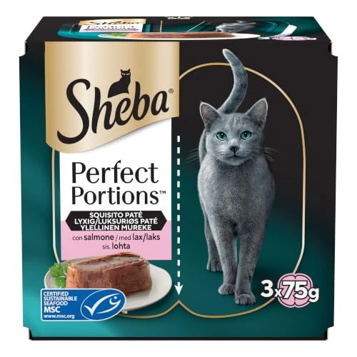 Offerta a tempo: Sheba Perfect Portions paté con Salmone 3x2x37,5g*8 - 44% da 27.92 € a 15.66 €