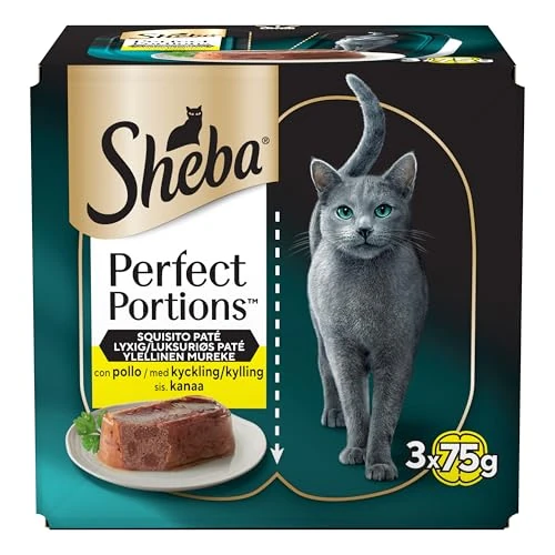 Tijdelijke aanbieding: Sheba Perfect Portions Paté met kip (8 verpakkingen à 3 x 75 g) van 33.53 € naar 33.53 € (0.00% korting)