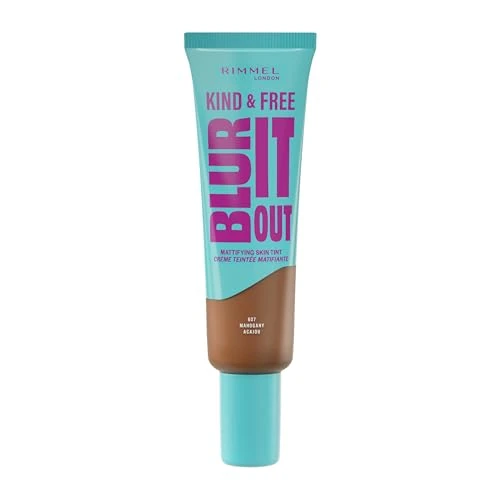 Oferta ograniczona: Rimmel London Kind & Free BLUR IT OUT Matujący podkład, 607, mahogany, całodzienna kontrola efektu połysku, matowy, lekki, 30 ml z 41.43 EUR na 41.43 EUR (znizka 0%)