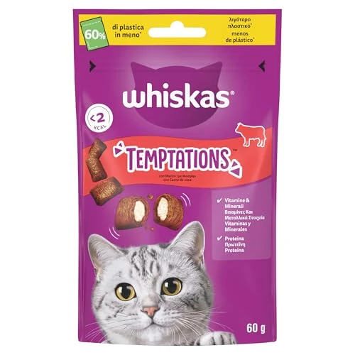 Whiskas Temptations with Beef 6 x 60 g
