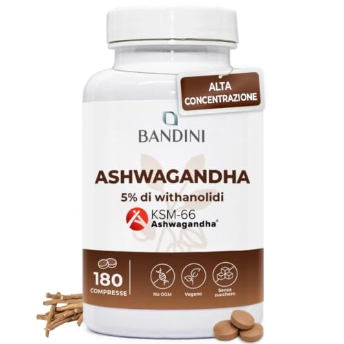 Offre limitée : Bandini® Ashwagandha KSM-66® - 180 comprimés végétaliens pour 6 mois - de 18.99 € à 18.99 € (0.00% de remise)