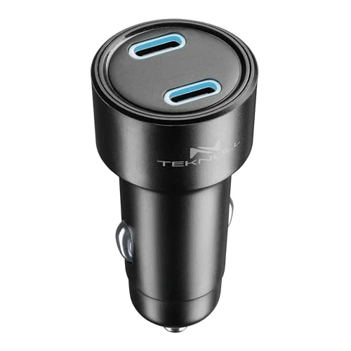 Offre limitée : Teknoll - Chargeur Rapide 65 W -2 Ports : 1 x USB-C 20 W PD + 1 x USB-C 45 W PD - LED Active - Charge sûre en Voiture - Convient à Tous Les Smartphones - Noir de 14.99 € à 10.99 € (27% de remise)