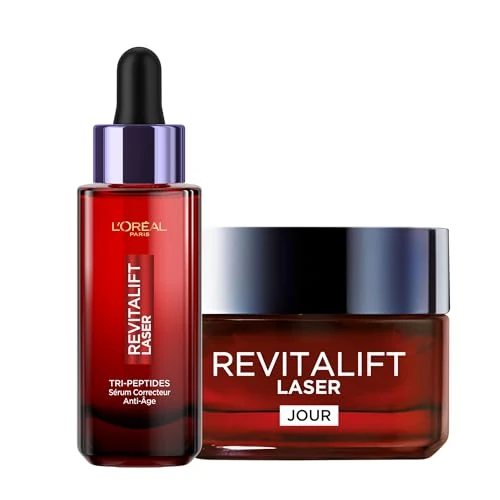 Offerta a tempo: L'Oréal Paris - 30 ml Trattamento antietà per routine Tripla azione - Crema da giorno - Siero correttore - Acido ialuronico, peptidi/Pro-retinolo, vitamina C - Tutti i tipi di pelle - Revitalift Laser - 0.00% da 22.54 € a 22.54 €