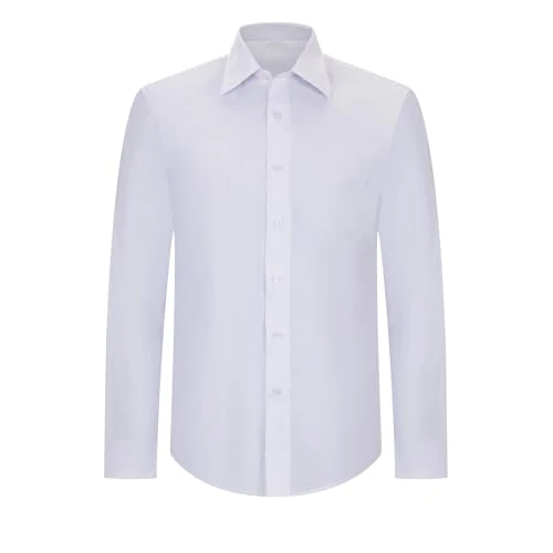 MISEMIYA - MAN Waiter Shirt with Long Sleeves - Men's Hospitality Uniform - 8734 - X-Large, White