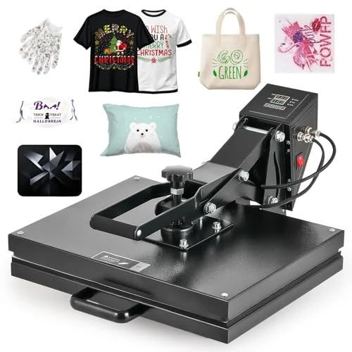 Offerta a tempo: CREWORKS 40x50 cm Pressa a Caldo per Magliette con Doppio Tubo di Riscaldamento a Controllo Digitale 2000W Pressa Calore Termopressa Multiuso per Magliette, Cuscini, Borse DIY e Affari - 0.00% da 299.99 € a 299.99 €