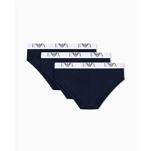 Offre limitée : Emporio Armani Man's Bold Monogram Lot de 3 Slips Bleu Taille S, Armani Blue/Armani Blue/Armani Blue, S de 40.94 € à 40.94 € (0.00% de remise)