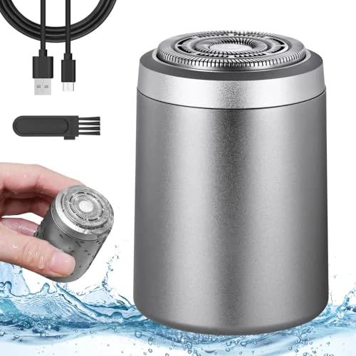 Offerta a tempo: AOOWU Mini Rasoio Elettrico Portatile, Rasoio Elettrico Barba Uomo, Impermeabile IPX7 Electric Razor Shavers, Tascabile Rasoio per Uso Bagnato e Asciutto, Rasoio Elettrico da Viaggio Adatto per Casa - 0.00% da 9.99 € a 9.99 €
