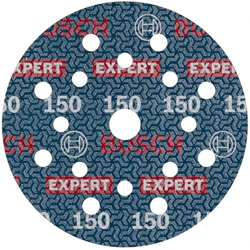 Bosch 1x Disque abrasif sur film EXPERT O780 (pour Bois dur, Peinture sur bois, Ø 125 mm, Grain 150, Professional Accessoire Ponceuse excentrique)