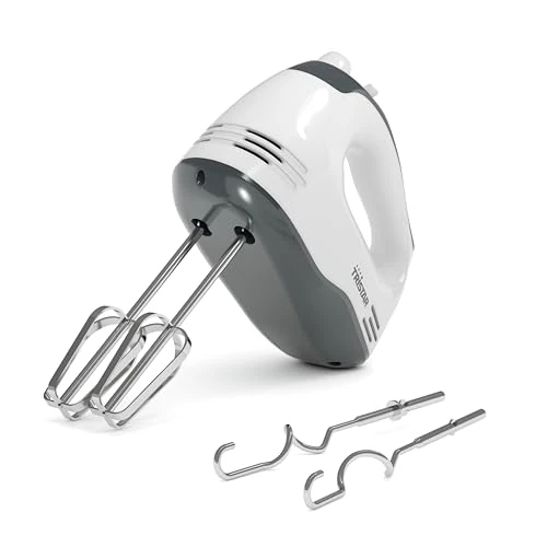Offerta a tempo: Tristar Miscelatore manuale, 5 Velocità Regolabili, 200W, Design Ergonomico, Accessori in Acciaio Inox, Parti Lavabili in Lavastoviglie, Senza BPA, Con Pulsante di Espulsione, Compatto, MX-4203 - 13% da 14.99 € a 12.99 €