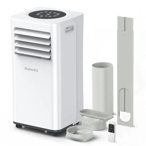Draagbare airconditioner 7000 BTU/u, 4-in-1, draagbaar, ventilatie, ontvochtiging, ventilatie met dubbel digitaal display, 24-uurs timer, slaapmodus, toepasbaar tot 88 m³ (33 m³)
