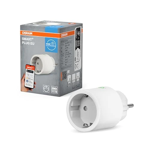 OSRAM SMART+ Smart Plug with Matter over WiFi, developed for Alexa - easy one-click installation, integrates conventional devices up to 2.300 W into the smart home, 1-pack