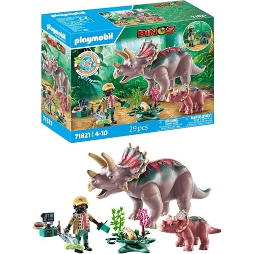 Limited-time offer: Playmobil | Dinos | Triceratops with Baby | Dino Playset | Animal Figures | Adventure Toy | For Kids Aged 4+ | 71821 from 29.99 £ to 24.89 £ (save 17%)