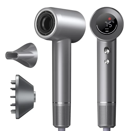 Oferta limitada: MANKIW Secador Pelo Profesional, 300 Millones de Ionico Negativos, Motor Sin Escobillas de 160.000 RPM, Pantalla LED y 2 Boquillas Magnéticas, Bajo Nivel de Ruido para Casa, Viajes de 55.00 € a 55.00 € (ahorro 0.00%)