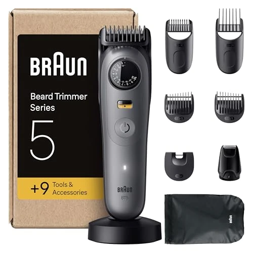 Oferta ograniczona: Braun Męski trymer do brody Series 5 + 9 narzędzi do stylizacji, elektryczna maszynka do golenia brody, ultra ostre ostrze, żywotność 120 min, wodoodporny, precyzyjny wybór z 40 długościami, BT5565 z 89.99 EUR na 54.99 EUR (znizka 39%)