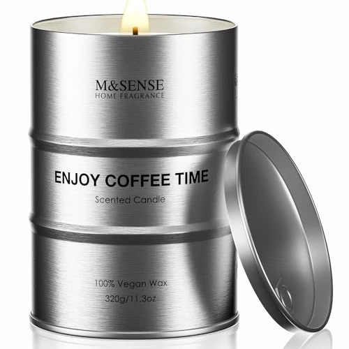 Limited offer: M&SENSE Vanilla Amber Scented Candles, Natural Soy Candles 11.3oz 70 Hour Slow Burning, Highly Scented Vanilla Candles for Bathroom, Ordor Elimator Candle for Home MSTC0226S VanillaAmber from 9.99 EUR to 9.99 EUR (save 0%)