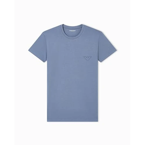 Offerta a tempo: Emporio Armani T-Shirt Uomo MEGALOGO Girocollo Grigio M Slim Fit, Grigio, M - 62% da 70.00 € a 26.26 €