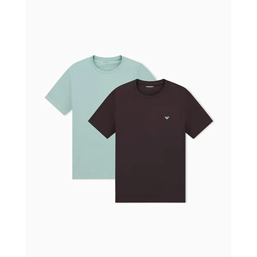 Offre limitée : Emporio Armani Man's Endurance Lot de 2 t-Shirts à col Rond Marron Taille S Coupe régulière, Marron, S de 55.25 € à 55.25 € (0.00% de remise)
