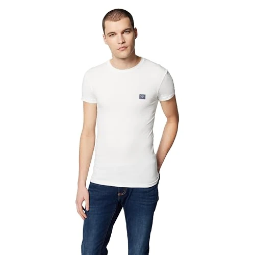 Zeitlich begrenztes Angebot: Herren Shiny Logoband Rundhals T-Shirt Weiß S Slim Fit, weiß, S von 60.00 € auf 60.00 € (0.00% Rabatt)