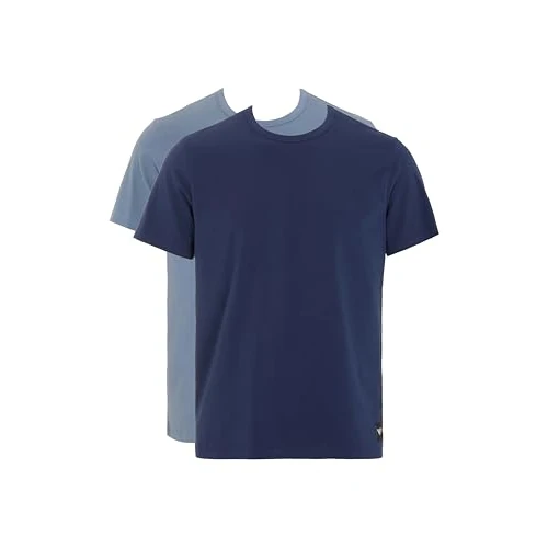 Offerta a tempo: Emporio Armani T-Shirt Girocollo da Uomo Essential LOGOLABEL, Confezione da 2, Colore Grigio, Taglia S, Grigio, S - 48% da 60.00 € a 31.26 €